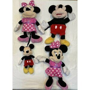 Mickey Mouse and Minnie Mouse Plush Lot Disney Baby - Please Read